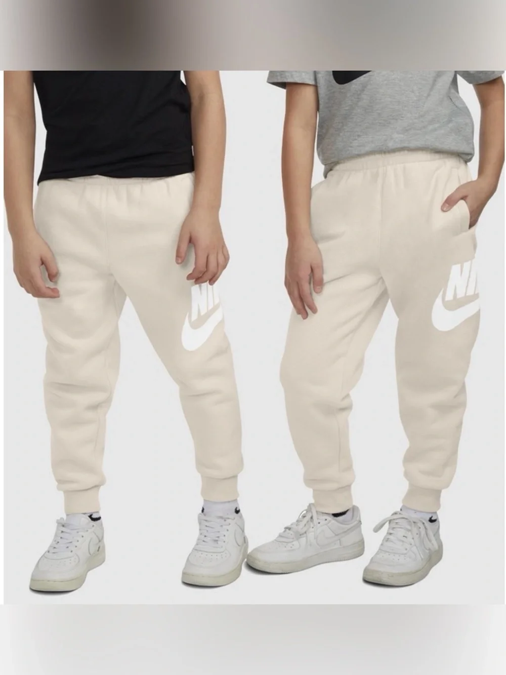 Nike Club Fleece Jogger Pants Kids Size 4–5 – Sand Drift - Unisex